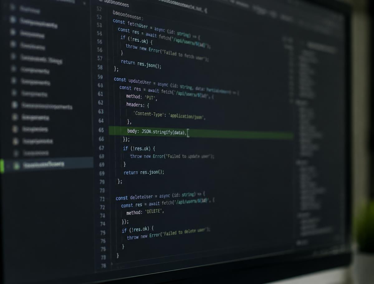 Source code displayed in a dark code editor